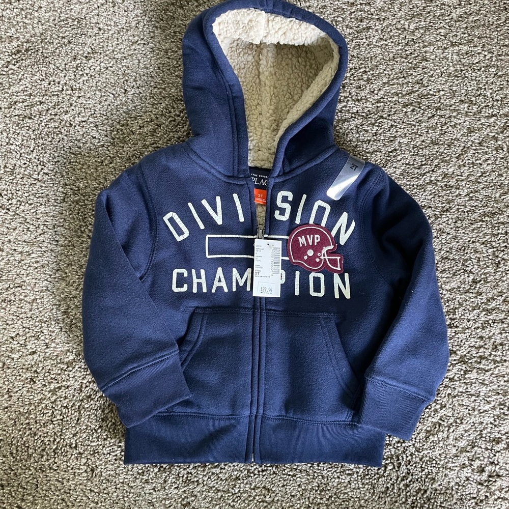 NWT Children’s Place Sherpa lined zip up jacket, 2T